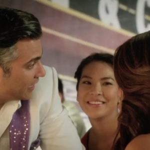 Still of Jessica with Jaime Camil and Andrea Navado on Jane The Virgin.