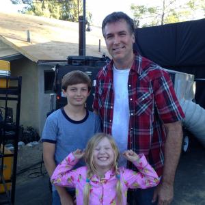 Abigail on set of Criminal Minds with fellow actors September 4 2014