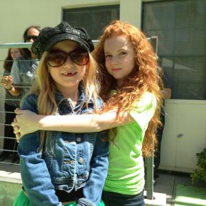 Actress Abigail Zoe Lewis with Francesca Capaldi Attends Points of Light generationOn Block Party on April 18 2015 in Los Angeles California
