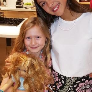 Abigail Zoe Lewis and Olivia Rodrigo attend WilliamsSonomas the American Girl Book Signing  Cooking Extravaganza on October 17 2015