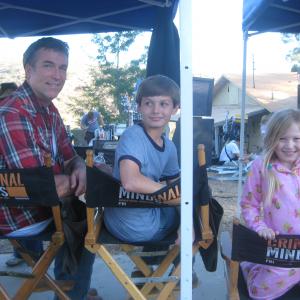Abigail on Criminal Minds set with fellow actors September 4 2014