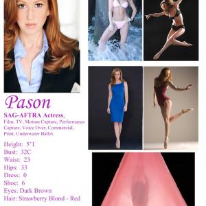 Pason Film, TV, Performance Capture, VO, Commercial, Print, Actress