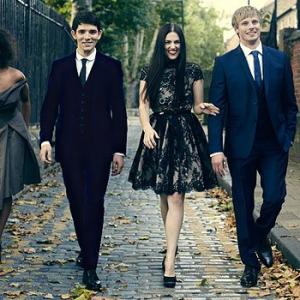 Angel Coulby Katie McGrath Colin Morgan and Bradley James
