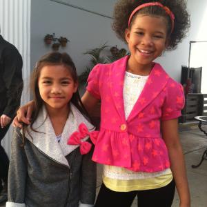 Cheyenne and Storm on set of 