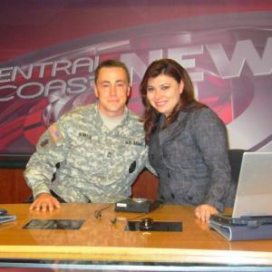 On the set of Military Minute on Fox