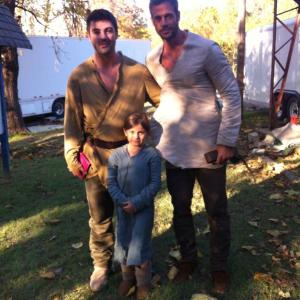 On the set of The Veil with daughter Ava Cevallos & William Levy