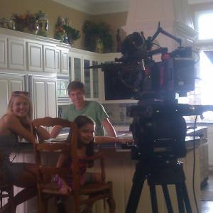 Kenzie on set as Madison Baker filming Adventures of Bailey A Night in Cowtown