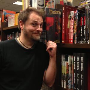 Daniel Corey and his Image Comics MORIARTY Deluxe Edition Hardcover at Barnes & Noble.