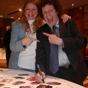 Lynn Santer with Leo Sayer at her Stars with Hearts Magical Scarecrows event