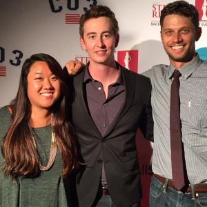 Producer Christina Lee, Actor Stephen Ellis, and Director Andrew Laurich at the Hollyshorts Film Festival, TCL Chinese Theaters, Los Angeles.