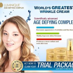 Hailey promoting Luminique AgeDefying Complex