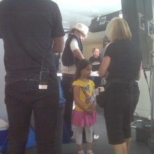 Sasha May on the set of Bounty Commercial