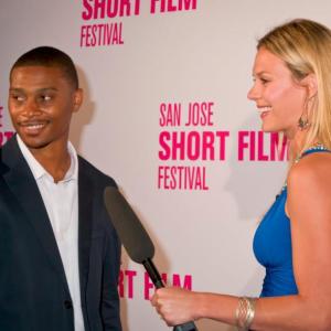 Dawayne Jordan on the red carpet of the 2011 San Jose Short Film Festival