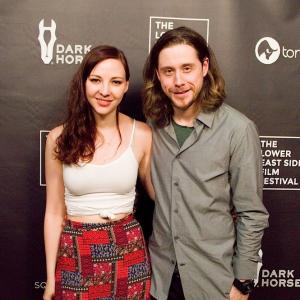 Erin Darke and Johnny Hopkins at 'Sidewalk Traffic' premiere, Lower East Side Film Festival.