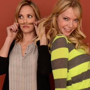 Leslie Bibb and Riki Lindhome at event of Hell Baby 2013