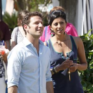 Still of Mark Feuerstein Hank Lawson Reshma Shetty and Royal Pains in Royal Pains 2009