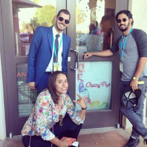 Director Assaad Yacoub along with the Writer Nick Landa and Assistant Director Claudia Kristiansen of Cherry pop at the Palm Springs International Shortfest 2014