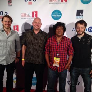 Cody Wood,Robert Little, Bann Roy, and Ben Adams, at their screening of The Parting Shot for the Hollywood Shorts Film Festival