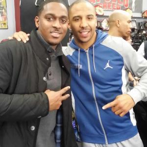On set of Creed with the Super Middle Weight champion of the world Andre Ward