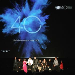 Director and cast members of Fire Song at the QA after its world premier at TIFF 2015