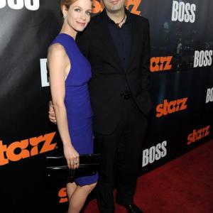Laura Regan (L) and Executive Producer Farhad Safinia attend the STARZ LA Premiere Event for Original Series 