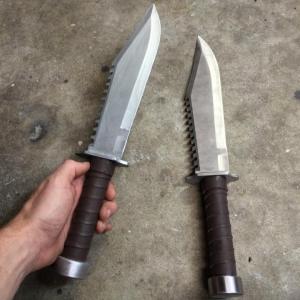 1 Prop knife  resin 2 Real knife