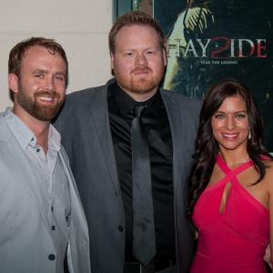 Sherri Eakin with actor Jeremy Sande and director Terron Parsons at the premiere of Hayride 2