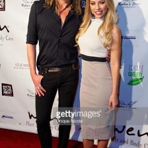 Stylist Chaz Dean and Sports Broadcaster Lindsay McCormick attend Putting For Pups Golf Tournament And Gala Brookside Golf Club on September 13 2015 in Pasadena California