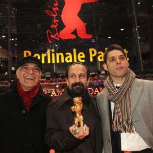 Mahmoud Kalari with Farhadi and Moadi in Berlin 2011