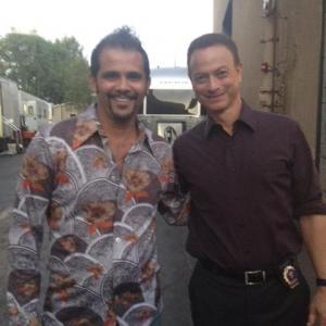 GARY SINISE On set of CSI NEW YORK ( I was Guest starring as BOYD HACKMAN