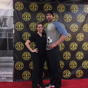 Walking the Red Carpet at the world famous Golds Gym Venice CA
