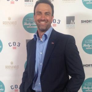Walking the red carpet at the HollyShorts Film Festival