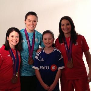 Great to meet three of the Women's Canadian Olympic Soccer Team at this shoot in 2013.