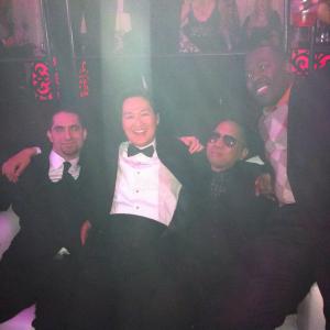 Andy Stein Dr James Lee Rogelio Santos Big LeRoy Mobley at PDiddys cabana  Playboy Mansion