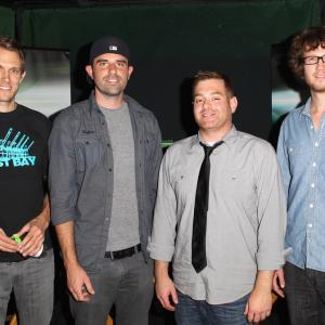 Matt Bettinelli-Olpin, Justin Martinez, Chad Villella and Tyler Gillett. Comic-Con 2012.