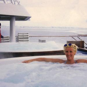 Jacuzzi in Antactica after swimming in a Volcano...