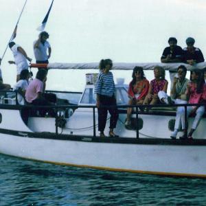 Yacht Skipper Shelley takes tourists out on Knysna Lagoon