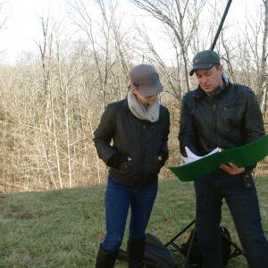 Jessica Ambuehl goes over the script with Dan Steadman in Love Chronicles of the Cape
