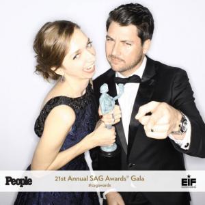 SAG Awards with wife Lauren Lapkus
