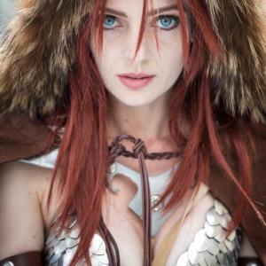 Melissa Biethan as Red Sonja At ComicCon 2014 In San Diego California