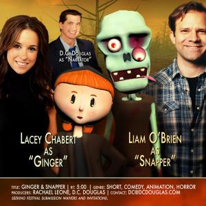 Still of Lacey Chabert, D.C. Douglas and Liam O'Brien in Ginger & Snapper (2016)