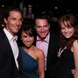 Matthew McConaughey, Lacey Chabert, Mark Waters and Emma Stone at event of Ghosts of Girlfriends Past (2009)