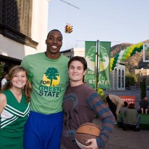 With Dwight Howard on the set of Valentines Day