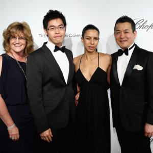 Teri Hill Rex Wang Chieh Lance Still and Tetsuya Kawabe attend The Weinstein Company Party in Cannes hosted by Lexus and Chopard at Baoli Beach on May 19 2013 in Cannes France