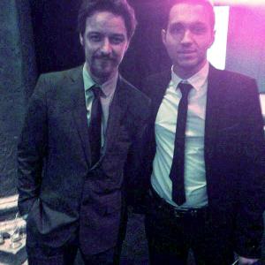 James McAvoy with Adam Patel at the British Independent Film Awards 2013