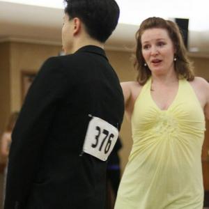 Jane Craven competing at a swing dance event.