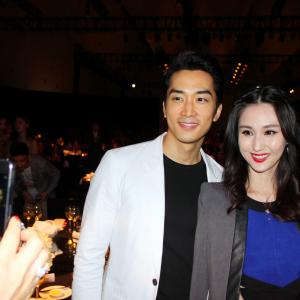 5th ELLE And Huayi Bros Party 2014Crazybarby Leni Lan with Song Seung Heon