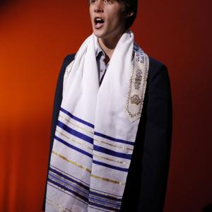 Cameron playing Evan Goldman in 13 The Musical singing in Hebrew at his Bar Mitzvah at the Norris  Negri Performing Arts Center in Palos Verdes Ca