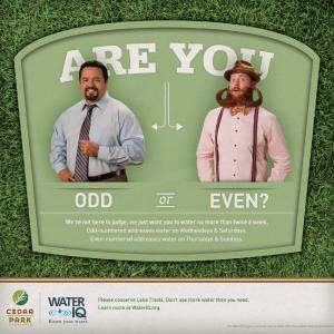 Cedar Park Water IQ ad campaign  2012