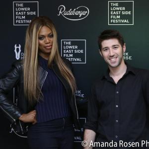 Laverne Cox with Jono Freedrix at the Lower East Side Film Festival Ladies Night screening of Bloody Mary